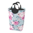 thumbnail image 1 of DouZhe 50L Rectangular Laundry Basket, Romantic Pink Navy Floral Prints Waterproof Foldable Laundry Hamper with Aluminum Handles, 1 of 6