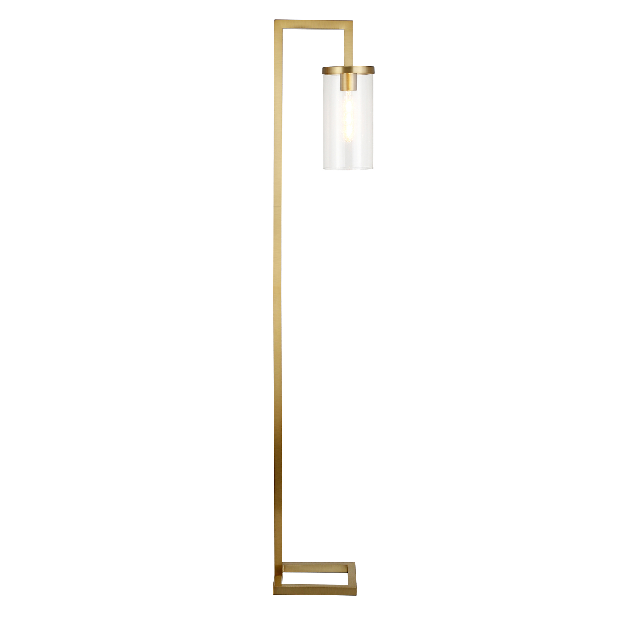 Evelyn&Zoe Modern Metal Floor Lamp with Clear Glass Shade - image 5 of 10