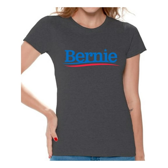Awkward Styles Bernie Sanders Women T Shirt US Bernie 2020 Elections Ladies USA Bernie T Shirt United States of America Patriotic Clothing Collection 2020 Choice Bernie Sanders Fans Gifts for Mom