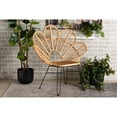 thumbnail image 2 of Maykoosh Bohemian Natural Brown Vintage Vogue And Black Metal Accent Chair, 2 of 10