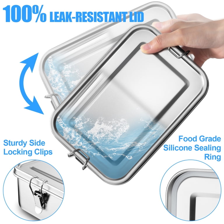Vesteel Stainless Steel Bento Lunch Box, 29oz with Divider photo 5