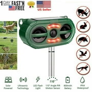 ASKITO Solar Ultrasonic Animal Repellent Dog Skunk Deer Raccoon For Garden Yard