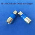 thumbnail image 2 of 100 Unids/Bolsa Totalmente de Cobre Impermeable 75-5 RG6 Extruido F-Head Cable de TV BritáNico 24 Conector Universal Blindado B, 2 of 5