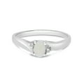 thumbnail image 6 of 10k White Gold Oval Opal And Diamond Ring, 6 of 6