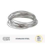 Ook Hanging Wire, 9 ft, 50 lbs, Satinless Steel, Plastic Coated, Silver