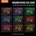 thumbnail image 2 of VEVOR LED Lighted Liquor Bottle Display, 2 Tiers 24 Inch Commercial Illuminated Home Bar Shelf, 2 Steps Whiskey Rack Stand, Acrylic Drink Shelves with RF Remote & App Control,and Multicolor lighting, 2 of 9