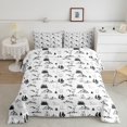 thumbnail image 2 of Manfei Woodland Animal Bear Full Size Comforter Sets,Kawaii Rabbit Bedding Comforter Set,White Gray Bedding Sets For Teens,Luxury Bedroom Decor Reversible,3 Pieces, 2 of 8