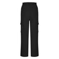 thumbnail image 6 of DDAPJ pyju Plus Size Cargo Pants for Women High Waisted Straight Leg Pants Casual Street Trousers with Multi Pockets Black XXXL, 6 of 8