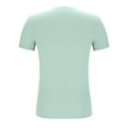 thumbnail image 3 of Women's Short Sleeves Ribbed Fitted Shirt Basic V Neck Slim T Shirt Tops, 3 of 6