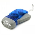 thumbnail image 1 of 2 piezas azules de 3 LED linterna de cuerda manual para viajes, emergencias, acampadas, escaladas, senderismo, 1 of 5