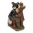 thumbnail image 3 of Northlight 9.75" Black Bear and Moose "Welcome" Outdoor Garden Statue, 3 of 5