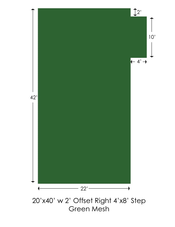 WaterWarden in-Ground Pool Safety Cover Rectangle, Fits 20' x 40'+4' x 8', 2 Foot Offset Right, UL Classified to ASTM F1346