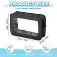 thumbnail image 2 of Uxcell Clear Makeup Bag, Waterproof Travel Toiletry Bag with Zipper Cosmetic Organizer Case for Women Men, Black, 2 of 7