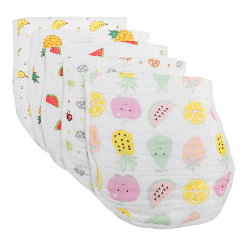Muslin Burp Cloths Baby Burping Bibs 100 Organic Cotton 5Pack Large 6