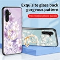 thumbnail image 3 of SaniMore for Samsung Galaxy A54 5G Case, 31 Diamonds Glass Vehicle Magnetic Support Flexible TPU Flower Pattern Cover with 360° Rotatable Ring Kickstand Shockproof Protective Shell, White Flower, 3 of 11