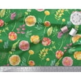thumbnail image 3 of Soimoi Cotton Jersey Fabric Leaves & Begonia Floral Printed Craft Fabric by The Yard 58 Inch Wide, 3 of 3