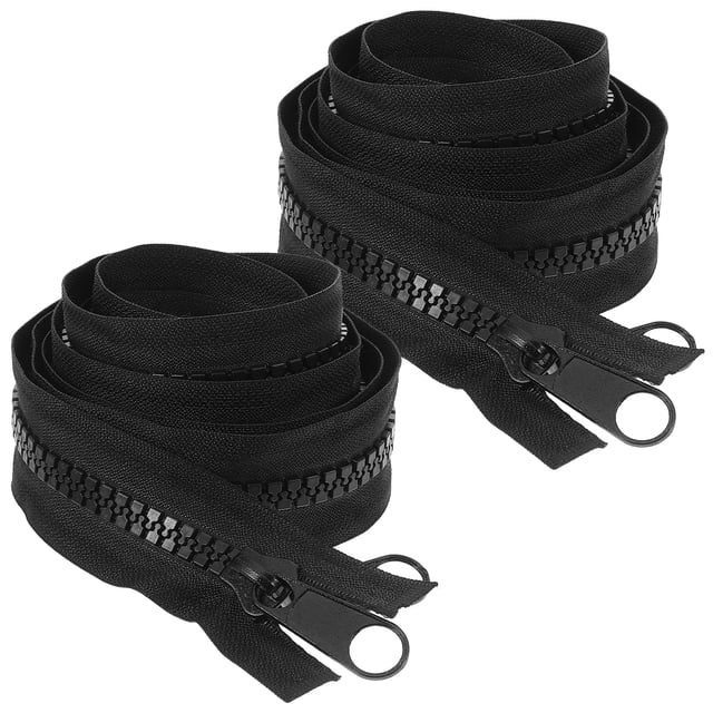 MIANGASTORE 2pcs Separable Double Sided Durable Zippers with Retaining End for Sleeping Bag Tent