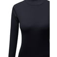 thumbnail image 3 of FashionOutfit Women's Silky Mock Turtle Neck Long Sleeve Knit Top Sweater, 3 of 3