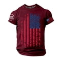 thumbnail image 2 of America 250 Shirt Men's Casual 4Th of July Anniversary Crew Neck Short Sleeve Patriotic Tee Mens 4Th of July Shirt XXXL, 2 of 4