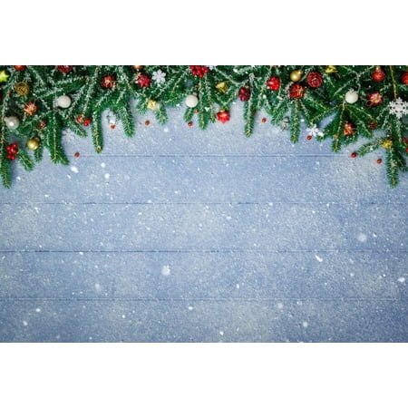 Image of Winter Christmas Blue Wooden Board Snowflake Photography Backdrop Photographic Photo Background For Photo Studio