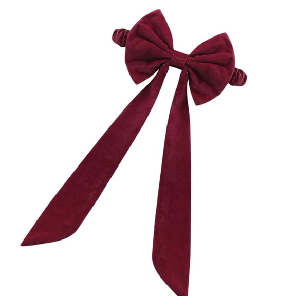 Miiottaa Elegant Velvet Chair Bows Elastic Band for Christmas and Dining Room Decoration