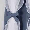 thumbnail image 3 of Goory 2 Layer Ruffle Sheer Voile Tulle Luxury Living Room Thermal Insulated Drapes Curtains Panel Bedroom Blackout Curtain Blue Gray Curtain+ White Yarn 1PC-52 x 63 in, 3 of 3
