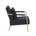 thumbnail image 3 of Mid Century Modern Armchair - 23.4" Wide Living Room Accent Chair with Metal Legs, Upholstered Lounge Chair for Bedroom, Reading Nook, Office, 3 of 7