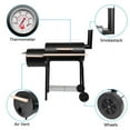 thumbnail image 3 of Al Fresco BBQ Charcoal Grill with Smoker & Thermometer & Wheels, Outdoor Barbecue Grill BBQ Smoker Grill, for Backyard, Patio and Parties, Black, 3 of 8