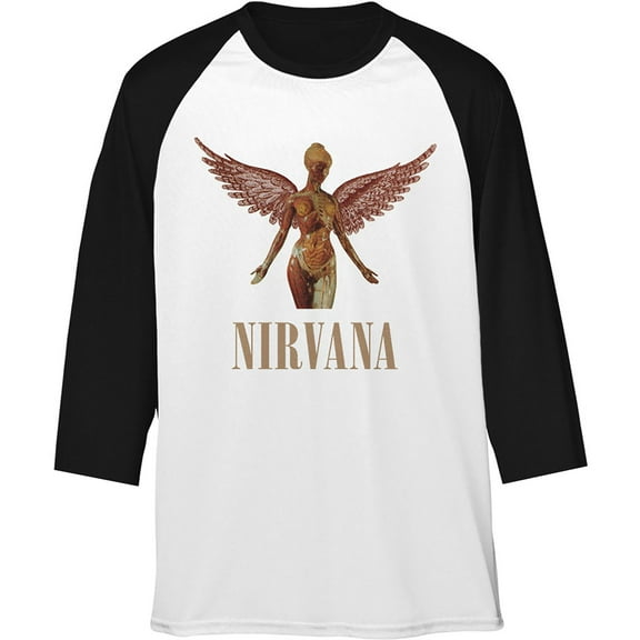 Nirvana Unisex Raglan T-Shirt Triangle in Utero (X-Large)
