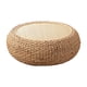 thumbnail image 2 of Tatami Floor Pillow Transpirable Redondo Hecho a mano Estilo chino Futon  Beige Cola Cojín de paja para sentarse, 2 of 8