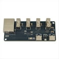thumbnail image 1 of Module Hub USB vers Ethernet RJ45 4 Canaux Extensible USB2.0 avec Pilote de Carte Réseau Plug and Play, 1 * Module Hub, Noir, 1 of 6
