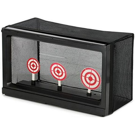 Airsoft Target with Auto-Reset, Stand, Trap Net Catcher, for Airsoft Gun Shooting BB Pellets Indoor Outdoor