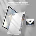 thumbnail image 3 of KOMI Hybrid Slim Case for Samsung Galaxy Tab A8 10.5 Inch 2022 Model (SM-X200/X205/X207), Shockproof Cover with Clear Transparent Back Shell, Auto Wake/Sleep, Cloudy Marble, 3 of 4