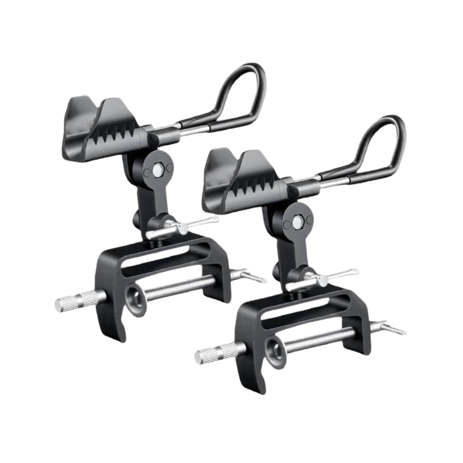 amagogo 2x Fishing Boat Rods Holder Aluminum Alloy Heavy Duty Gear 36 Degree Adjustable Black