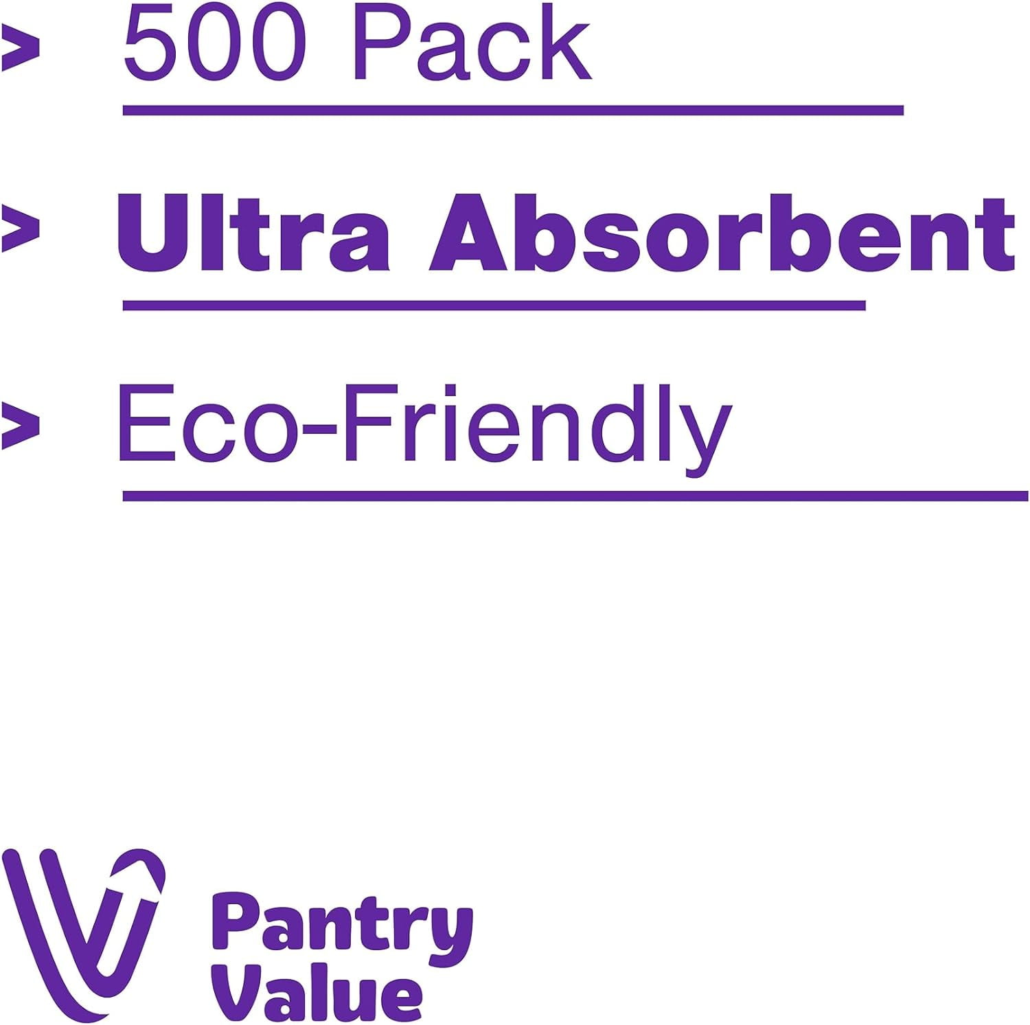[500 Count - 6x6 Inch folded] 1-ply White Lunch Napkins - Disposable Absorbent Paper Napkins for Everyday use, Events, Parties (12x12 Inch unfolded)