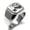 Silver, variant on Stainless Steel Letter R Initial 3D Monogram Engraved Engraved Square Flat Top Biker Style Polished Signet Ring