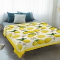 thumbnail image 4 of Yellow Summer Lemon Blanket Soft Cozy Warm Throw Blanket for Couch, Plush Fuzzy Flannel Fleece Blankets for Sofa, Summer Botanical Watercolor Bed Blankets Lightweight Gifts for Women, 30"x40", 4 of 9