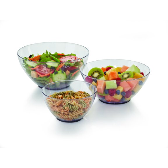 Farberware Professional Set of 3 Clear Mixing Bowls
