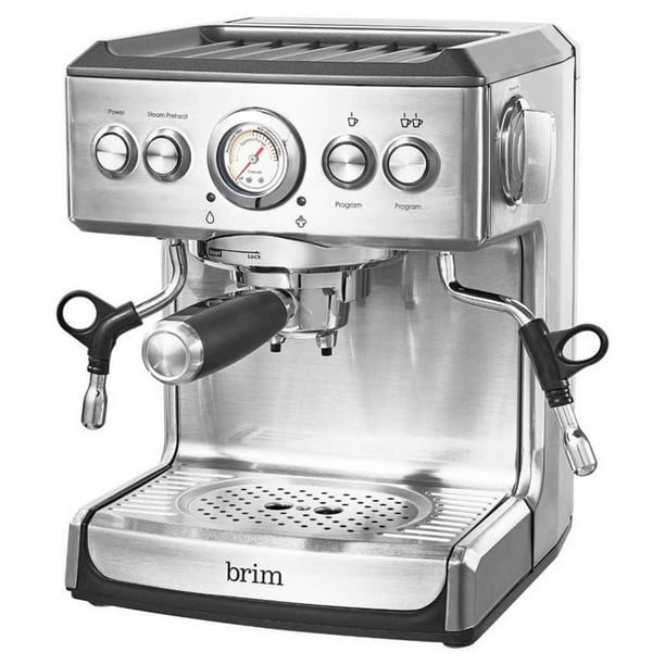 Brim 19 Bar Espresso Machine Maker, Silver - Walmart.com - Walmart.com