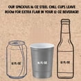 thumbnail image 3 of Vasos Party Cups Steel Chill, 473 ml, paquete de 12, grises, 100% reciclables, 3 of 7