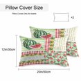 thumbnail image 3 of Waterproof Throw Pillow Covers Set of 2, 20x12 Inch Red Watermelon Decorative Pillowcases Outdoor Pillow Slip Cushion Covers Set for Couch Tent Summer Green Leaves Floral Retro Country, 3 of 7
