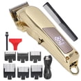 thumbnail image 3 of Beard Trimmer Kit, More Convenient Full Metal Body Digital Electric Clippers Large Capacity Battery LCD Screen  For Haircut, 3 of 8