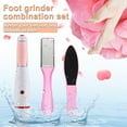 thumbnail image 4 of Electric Callus Remover for Feet,Tools Kit Foot Scrubber to Remove Dead Skin and Cracked Heels+1pc Grinding Foot Brush Scrubbing Foot Double Sided Foot Skin Dead Stone Exfoliating Grinding(Pink), 4 of 6