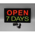 thumbnail image 2 of FixtureDisplays Panneau Lumineux LED avec Message "OPEN 7 DAYS", Rouge & Jaune 16677, 2 of 6