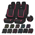 thumbnail image 2 of 9 Piezas Fundas Para 5 Asientos De Coche Universal  Belug, Negro Rosa, 2 of 5