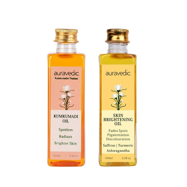 Aceite facial Auravedic Kumkumadi y aceite para la piel de azafrán 100 ml