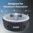 thumbnail image 4 of ALEKO Diamond 4 Person Black Inflatable Jetted Round Hot Tub with Energy Efficient Cover, 4 of 6