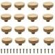 thumbnail image 1 of Perillas de cajón de madera redondas, decoraciones de madera maciza para perillas de cajón de madera terminadas, fáciles de instalar con superficie lisa para muebles, cajones, guardarropas, 20 piezas, 1 of 5