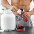 thumbnail image 5 of Stainless Steel Protein Shaker Bottle Insulated Keeps Hot/Cold Dishwasher Safe/Double Wall/Odor Resistant/Sweatproof/Leakproof/BPA Free 20 oz (Red), 5 of 15