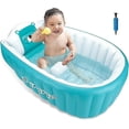 thumbnail image 1 of Tina de baño inflable para bebés, Tina de piscina para baño suave de verano, Tina antideslizante plegable Asiento de lavabo de ducha de baño grueso para bebés, Bañera para bebés (0-46 meses), 1 of 3